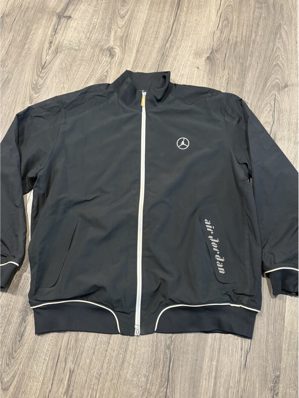 Vintage late 90s Y2K Air Jordan Performance Track Jacket Rare Mesh Paneled XL